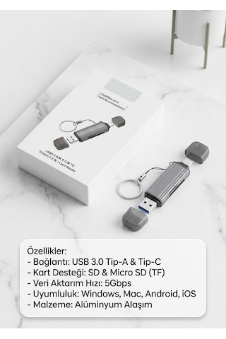 Usb 3,0 Tip-c ,sd Micro Sd
