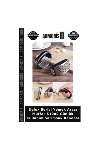 Delux Serisi Yemek Aracı Mutfak Ürünü Günlük Kullanım Sarımsak Rendesi Çok Renkli