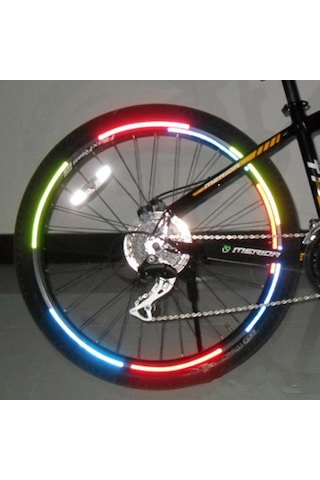 Reflektif Fosfor Şerit Bant Reflektör Jant Şeridi 0.5cmx10 Metre Mavi