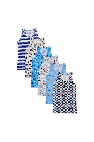 Tutku Erkek Çocuk Renkli Atlet Pamuklu Askılı Empirme 6'lı