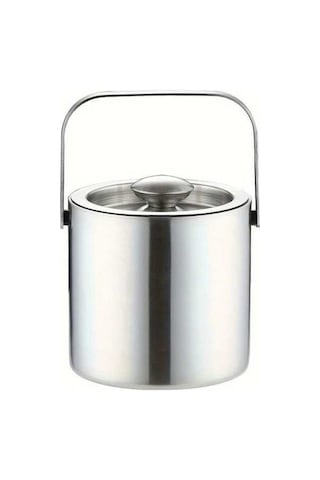 Fastbuy Challenger Kapaklı Paslanmaz Çelik Buz Kasesi 3l Gümüş Bar Şampanya Şarap Bira Soğutucu Gümüş