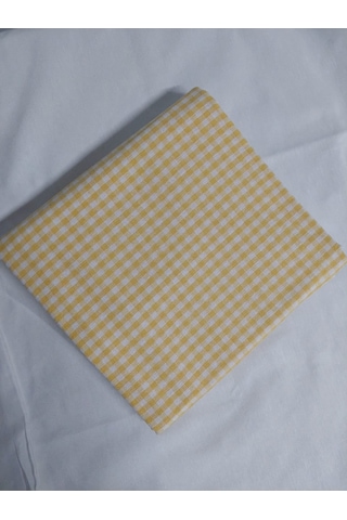 Kareli Desen Pötikareli Masa Örtüsü Sarı