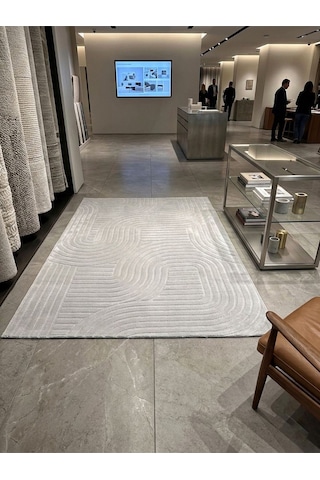 Halıcılık Merinos Jonas Gri Modern Makinede Yıkanabilir Kaymaz Taban Salon Hol, Koridor Mutfak Yıkanabilir Jel Kesme Yolluk