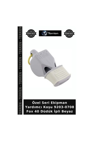 Özel Seri Ekipman Yardımcı Koşu 9203-0708 Fox 40 Düdük İpli Beyaz