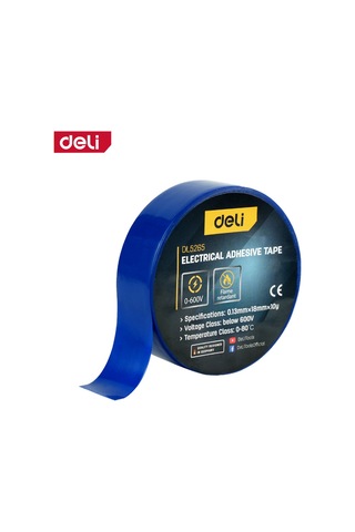 Delı Elektrik Yalıtım Bandı 0.13mm 18mm 10m Mavi İzolasyon Bandı