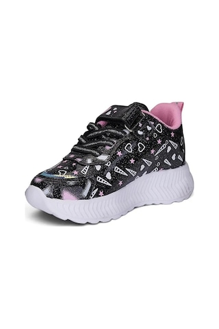 Kuromi 727 Kız Çocuk Işıklı Sneaker Siyah