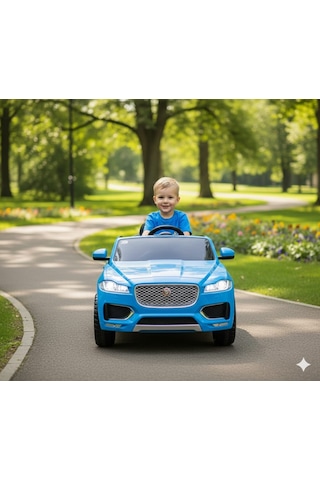 Freebebek Jaguar 12 Volt Kumandalı Akülü Araba Mavi