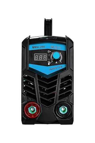 Alman Mma-200 Amper Profesyonel Dijital Göstergeli İnverter Kaynak Makinesi Mavi