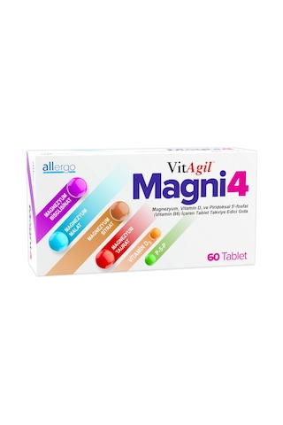 Allergo Vitagil Magni4 Magnezyum Vitamin D3 P5p 60 Tablet Allergo Vitagil Magni4 Magnezyum Vitamin D3 P5p 60 Tablet