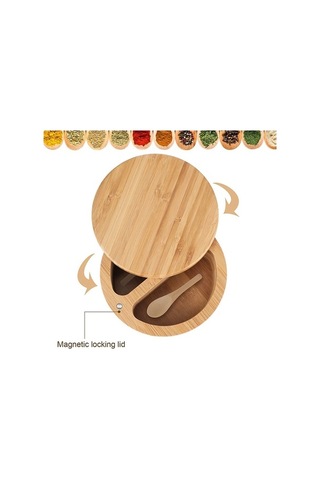 Createtech 2 Bölmeli Ahşap Baharat Kutusu, Çeşniler İçin Özel Tasarım Diğer