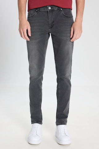 Erkek Antrasıt Pamuklu Esnek Slim Fit Dar Kesim 5 Cep Jean Kot Denim Pantolon Antrasit