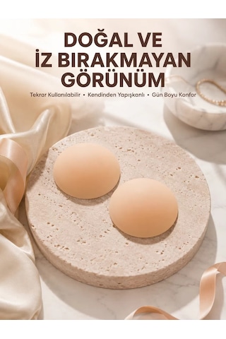 Geesglobal Silikon Göğüs Ucu Kapatıcı Kendinden Yapışkanlı Tekrar Kullanılabilir Çr