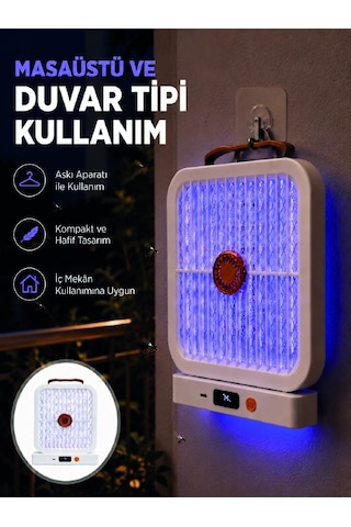 Mey İthalat Şarjlı Uv Işıklı Sinek Öldürücü Cihaz Beyaz Elektrikli Sivrisinek Yok Edici