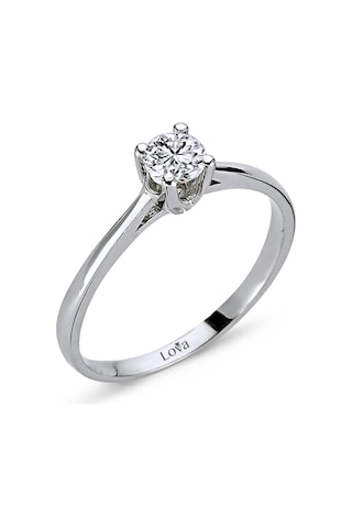 Lova E Renk 0,27 Karat Pırlanta Tektaş Yüzük - 1010045