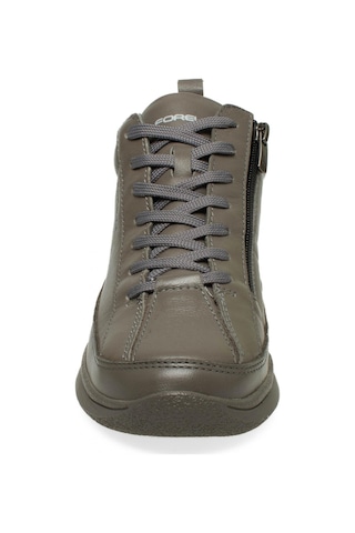 Forelli Neva 27954 Comfort Deri Gri Kadın Bot Gri