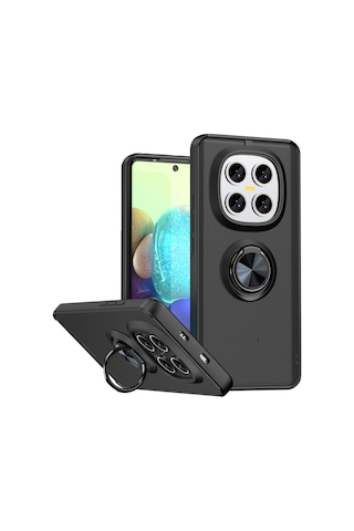 Newface Xiaomi Redmi Note 15 Pro 5g Montreal Yüzüklü Silikon Kapak Semeglbl - 80 - Siyah Sıyah