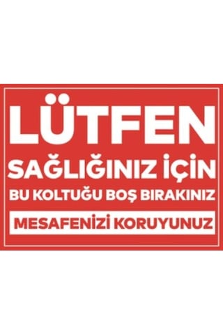 Sosyal Mesafenizi Koruyun Laminasyonlu Zemin Etiketi