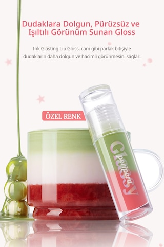 Dudaklara Dolgun&ışıltılı Görünüm Sunan Gloss Perıpera Ink Glasting Lip Gloss 22 Strawberry Matcha