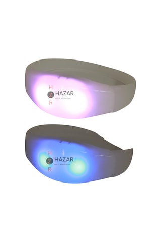 Led Işıklı Pilli Bileklik Müziğe Ve Sese Duyarlı Rgb Parti Bilekliği
