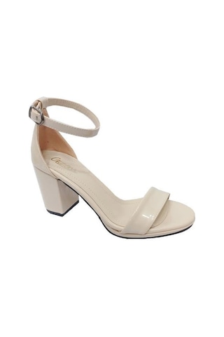 Gizem 402 Rugan Trend Fashion Kadın Sandalet Bej