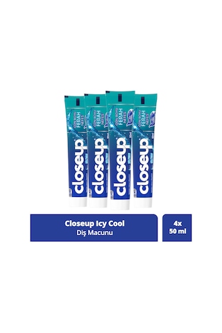 Close Up Diş Macunu Icy Cool Ağız Bakım Suyu Etkili 4 x 50 ML