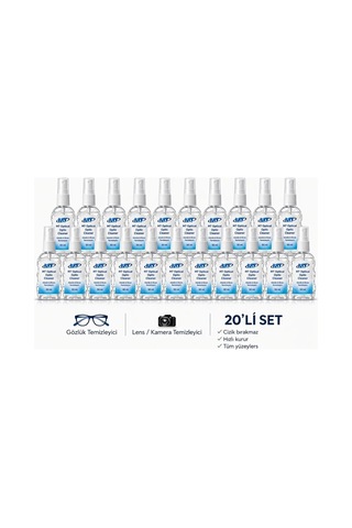 Mt Optical Cleaner Gözlük Ve Ekran Temizleyici Sprey, 50 Ml, Alkol İçermez, Tablet, Telefon, Tv, Kamera Lens İçin, 20'li Set