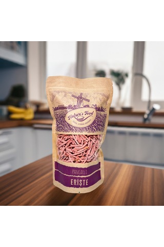 Pancarlı Erişte 400gr Buğday Unu, Pancar Püresi, Süt Ve Yumurta.