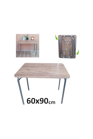 Depolife Depolife Katlanır Ayaklı Mutfak Balkon Yemek Çalışma Masası Ceviz (464146298)