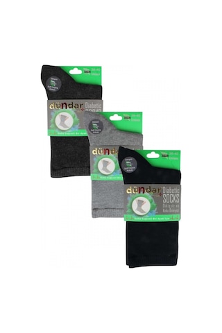 Dündar 12 Adet Diyabetik Bambu Erkek Çorap