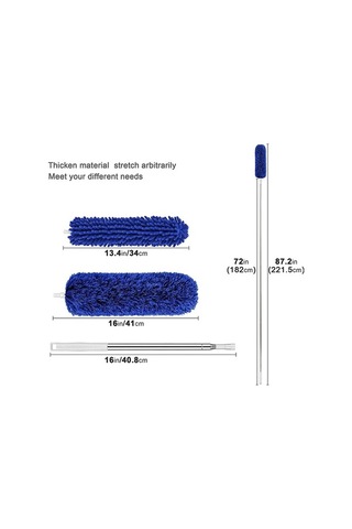 Prestigegoods Yeniden Kullanılabilir Mikrofiber Silgi Seti, Uzatma Kutuplu, Ev Temizliği İçin