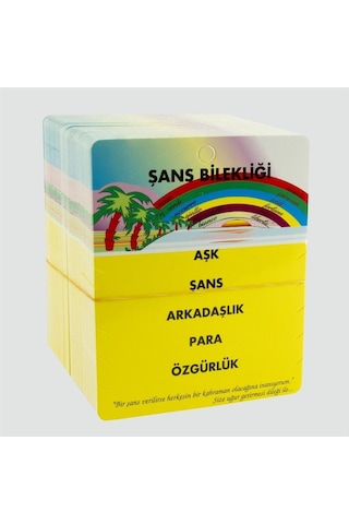 5li Şans Bileklik Kartı 200 Adet-sarı N145 Çok Renkli
