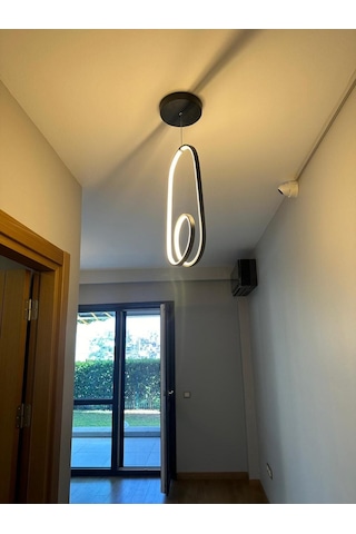 Kolye / Sarkıt Avize / 50x20 Cm / Antrasit Gövde / 3 Renk Işık Antrasit