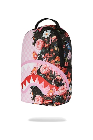Sprayground Jardin De Flores Sırt Çantası, Laptop Bölmeli, Suya Dayanıklı Vegan Deri Pembe