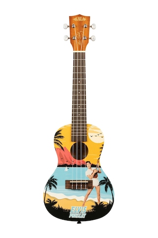 Kala Elvis Blue Hawaii  Concert Ukulele Eğitim Seti