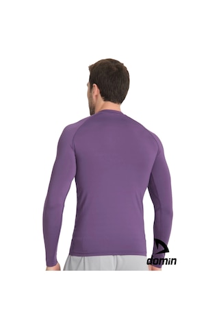 Hnc Sport Erkek Uzun Kol Mor Ter Tutmaz Fit Compression Spor Body Tshirt