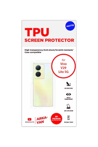 Vivo V29 Lite 5g Mat Arka Ve Yan Kaplama Tam Kaplayan Hd Film
