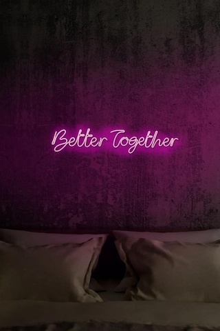 Better Together - Led Dekoratif Duvar Aydınlatması Neon Duvar Yazısı Sihirli Led Mesajlar
