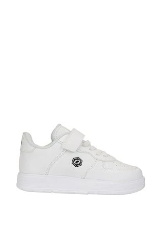 Zacoz Unisex Çocuk Spor Ayakkabı Cırt Cırtlı Hafif Rahat Günlük Okul Sneaker beyaz