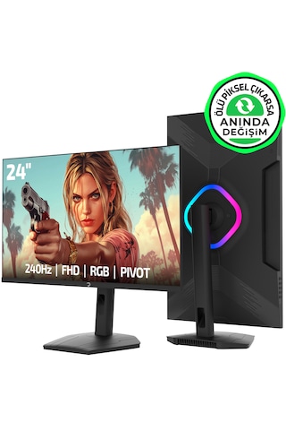 Gamepower Lunis L20 24'' 240hz 0.5ms Va Fhd Rgb Pivot Gaming Monitör