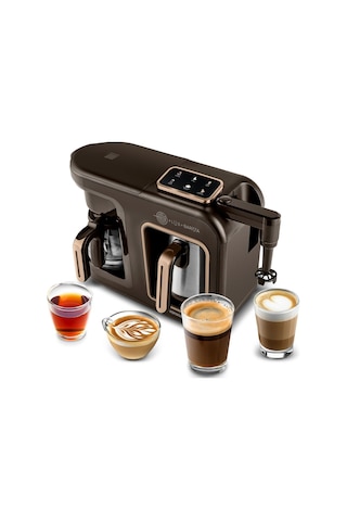 Karaca Hatır Plus Barista Steel 6 in 1 Konuşan Közde Türk Kahve Makinesi