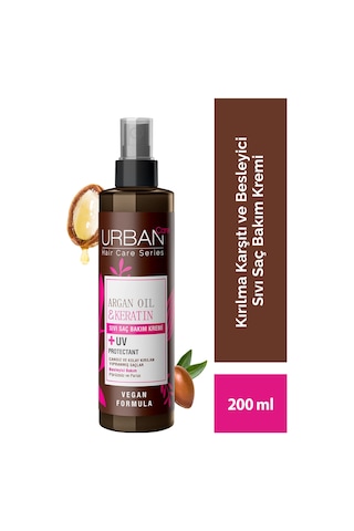 Argan Oil & Keratin Kolay Kırılan Yıpranmış Saçlara Özel Sıvı Saç Bakım Kremi Ve Maske 2'li Set-vegan