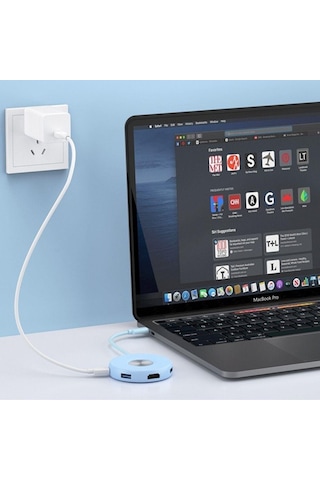 Philips SWR1670 Type-C To 3 USB 3.0 HDMI PD 3.0 Dönüştürücü Switch Hub