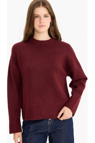 Defacto Oversize Geniş Kalıp Bisiklet Yaka Triko Kazak R6044az25wnbr452 Bordo-br452