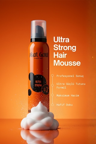 Akat Gardi Saç Köpüğü Ultra Strong No:3 Turuncu 200 Ml