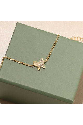 Eva Pırlanta Minimal Kelebek Bileklik 718527 Gold