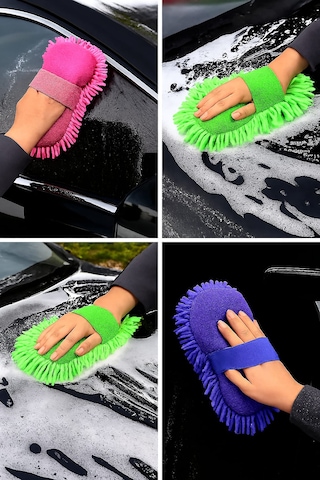 Nobera Premium Mikrofiber Araba Yıkama Süngeri Çift Yüzlü Makarna Mop Bez 1 Adet
