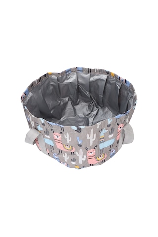 Maiyame 21l Kapasiteli Katlanabilir Ayak Havlu - Dış Cephe, Piknik, Balıkçılık İçin Su Kovalı - Dayanıklı Poliester-peva Malzeme - Kuru Kuzu Gri Rengi Gri