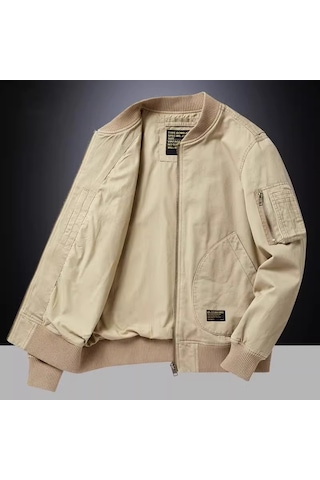 Yeni Sonbahar/kış Erkek Günlük İş Beyzbol Ceketi, Şık Bomber Ceket Haki
