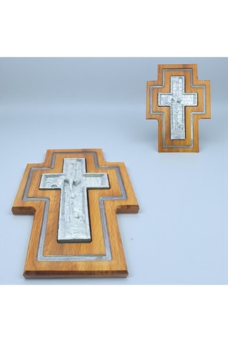 Epoksi Kanallı El Yapımı Ahşap Haç , Karanlıkta Parlayan Epoksi Sanatı, Hristiyan Ev Dekorasyonu 95527388