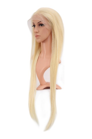 Gerçek Front Lace Düz Platin Tül Peruk - 80-85cm